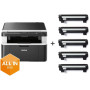 Pack All In Box imprimante multifonction 3-en-1 laser monochrome / WiFi + 5 x toners TN-1050