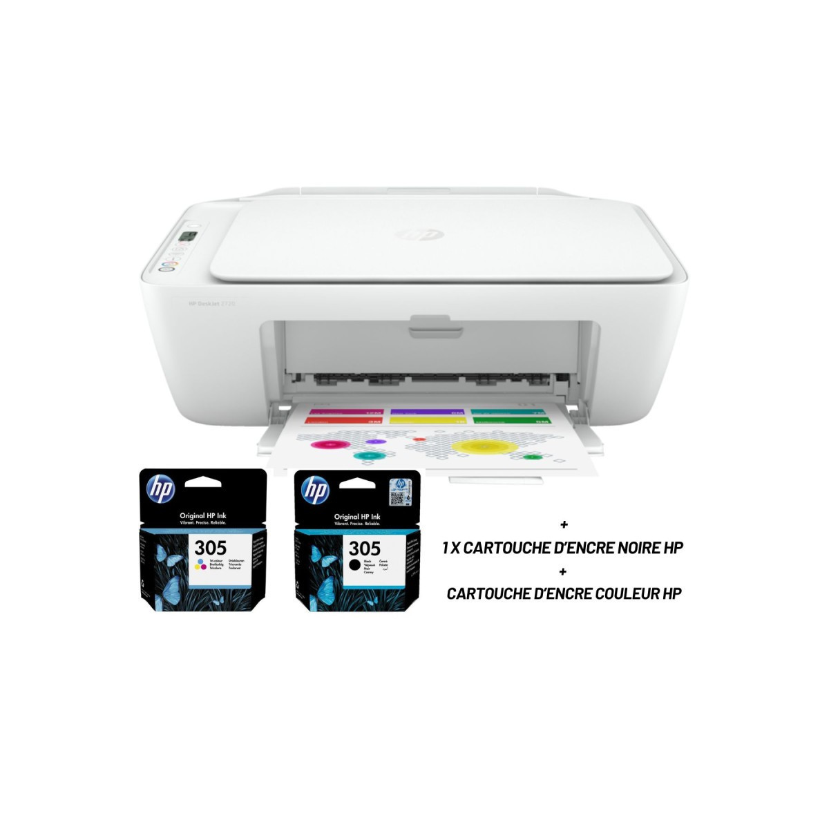 Imprimante HP Tout en un DESKJET 2720 / Couleur / Wifi