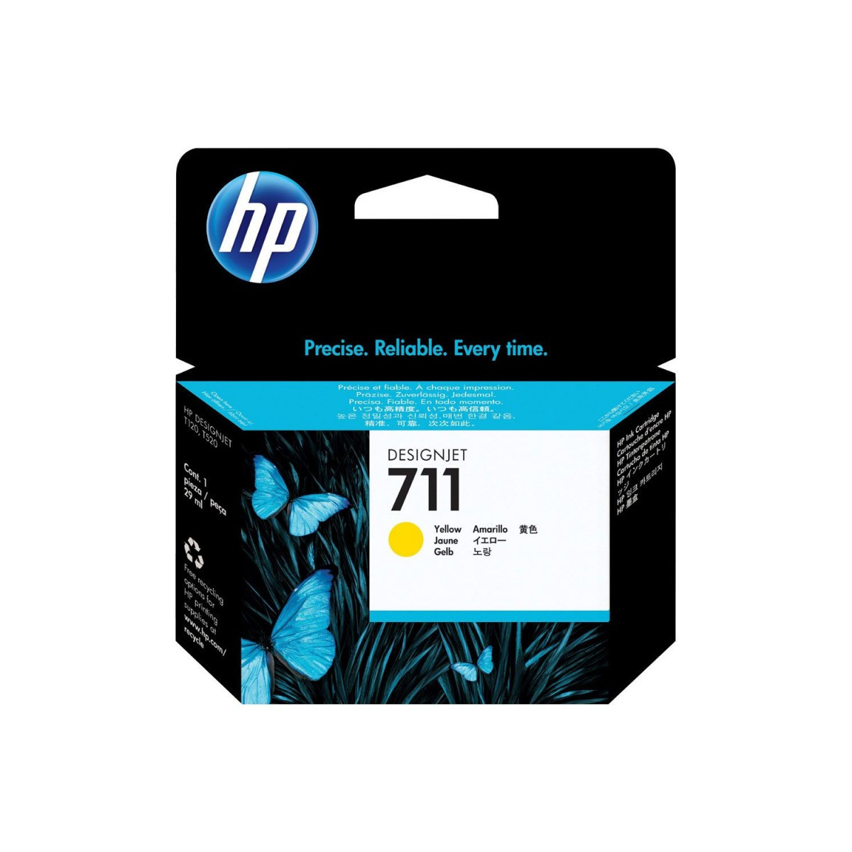 Cartouche Originale HP 711 Jaune 29 ml