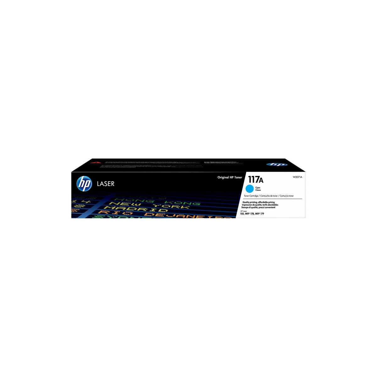 Cartouche de toner laser authentique HP 117A Cyan / W2071A