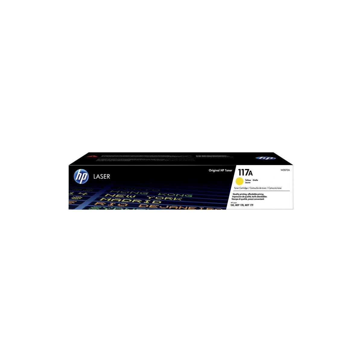 Cartouche de toner laser authentique HP 117A Jaune / W2072A