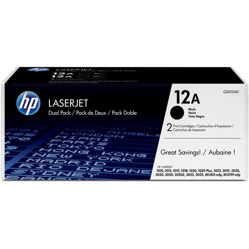 Toner HP Original Q2612A / Noir