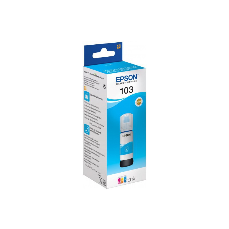 Bouteille d’encre Originale Epson EcoTank 103 / Cyan