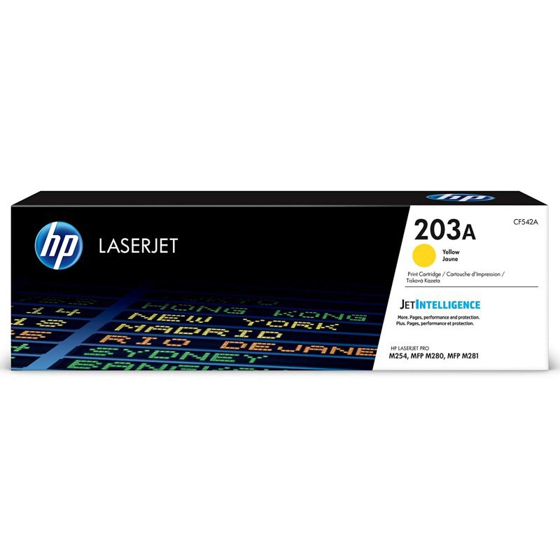 Cartouche de toner jaune authentique HP 203A pour LaserJet / CF542A