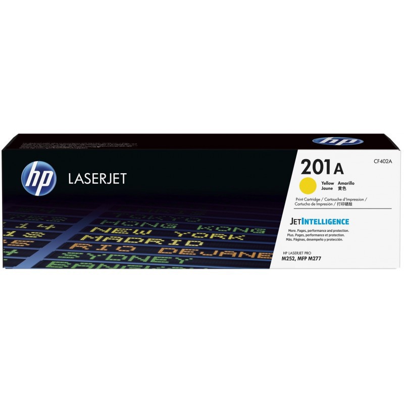 Cartouche de toner HP 201A LaserJet Jaune originale / 1 330 pages CF402A