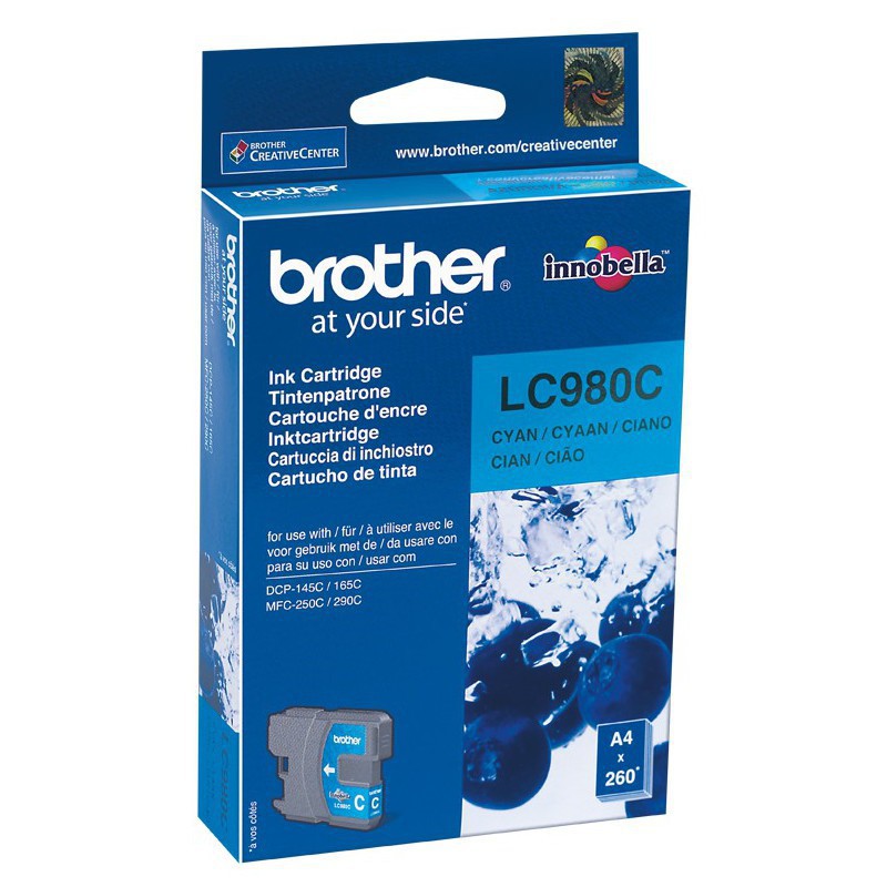 Cartouche Jet d’encre Originale Brother LC980C / Cyan