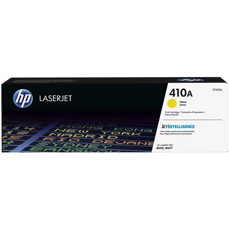 Cartouche de toner HP 410A LaserJet jaune originale / 2 300 pages CF412A