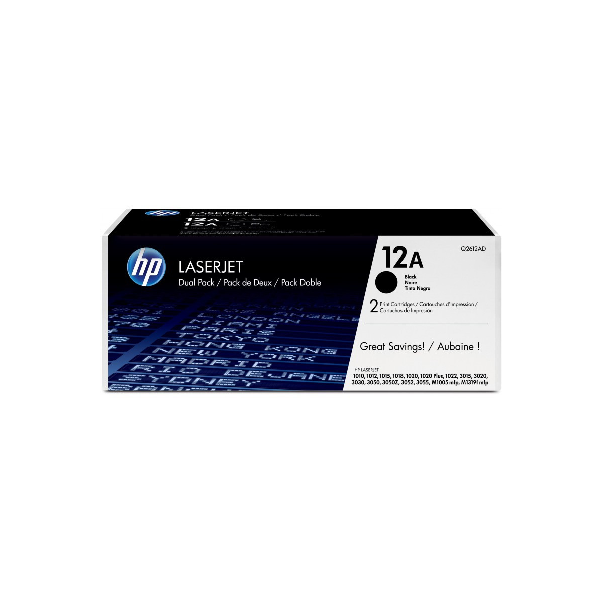 Pack 2 Toners HP Originaux Q2612A / Noir