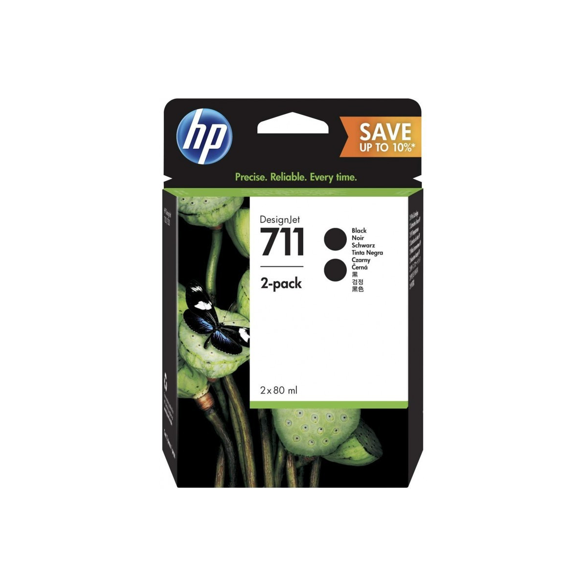 Pack 2 cartouches d’encre HP 711 Original / Noir