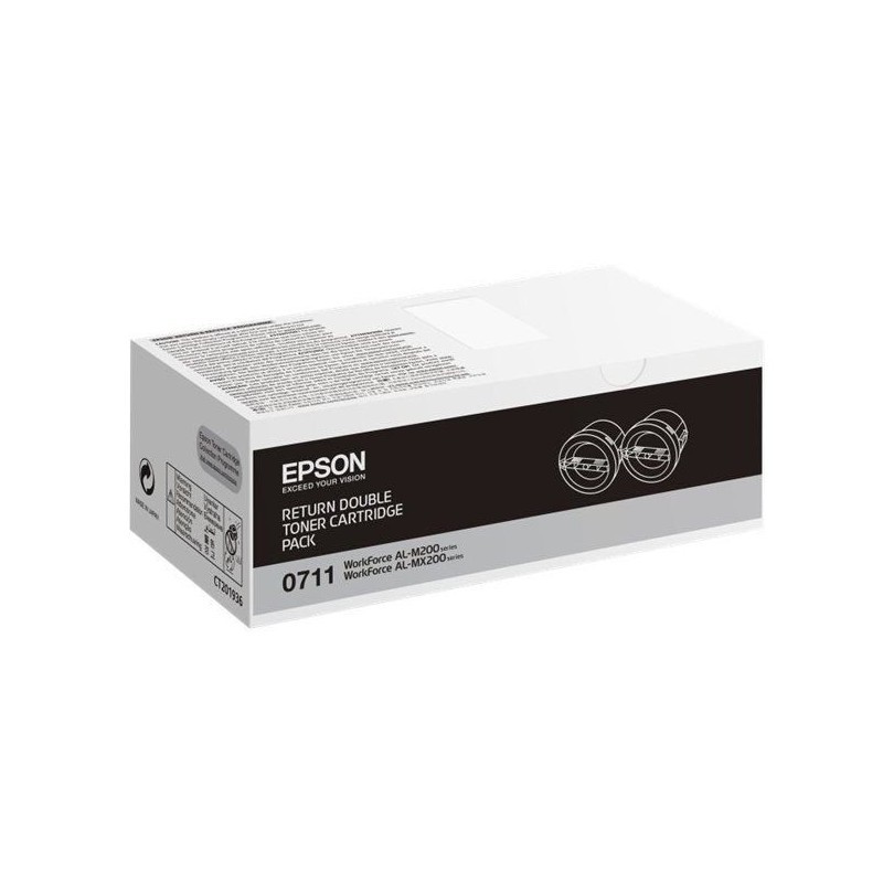 Pack 2 Toner Epson 0711 Noir Original