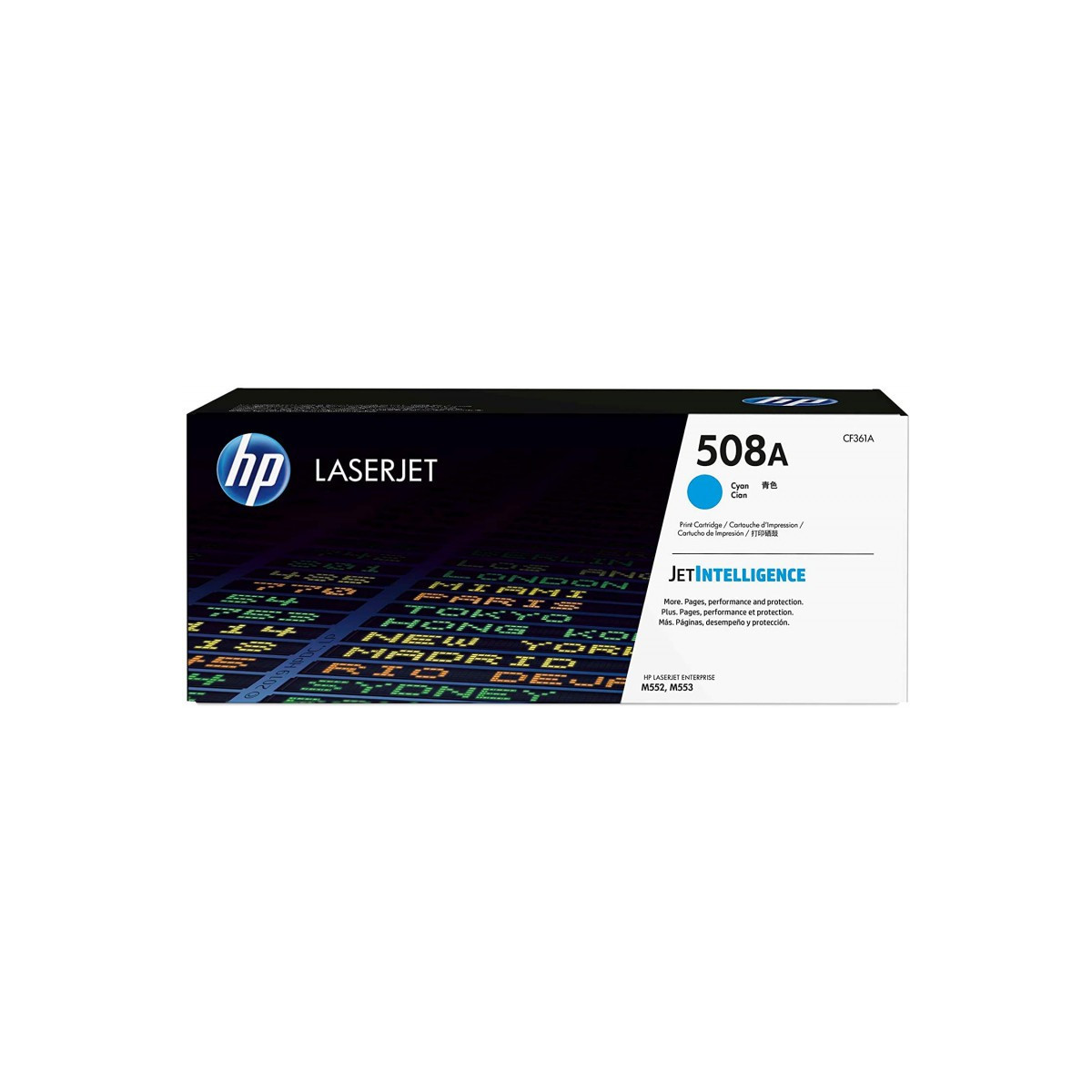 Cartouche de toner HP 508A LaserJet Cyan originale / 6 000 pages CF361A