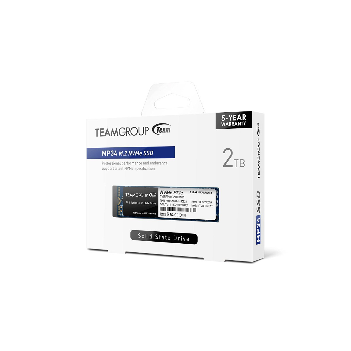 Disque Dur Interne SSD M.2 2280 TeamGroup MP34 / 2 To