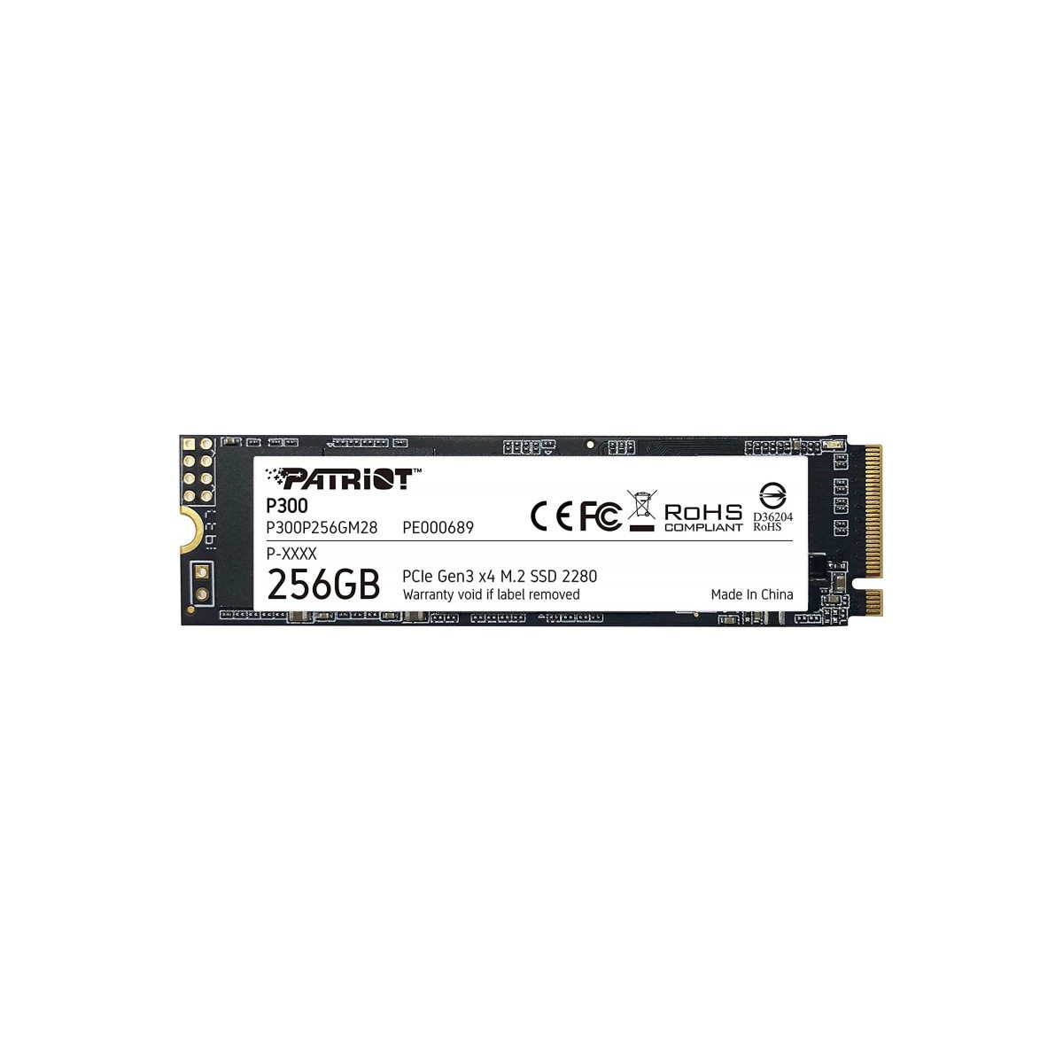 Disque Dur SSD M.2 2280 PCIe Patriot P300 / 256 Go