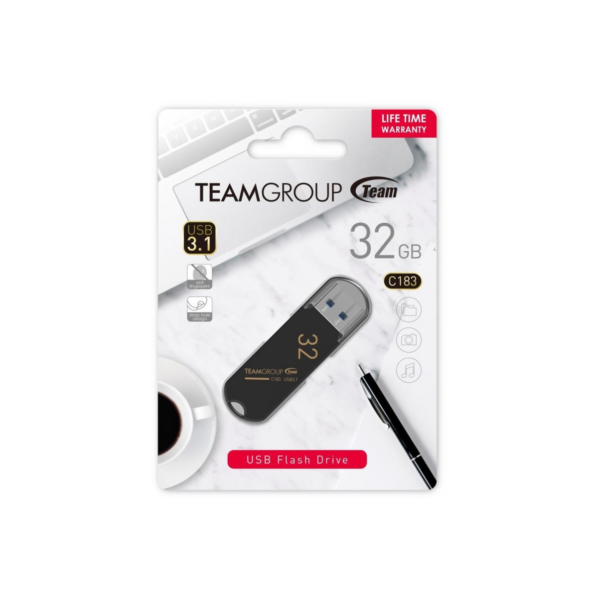 Clé USB TeamGroup C183 / 32 Go / USB 3.1