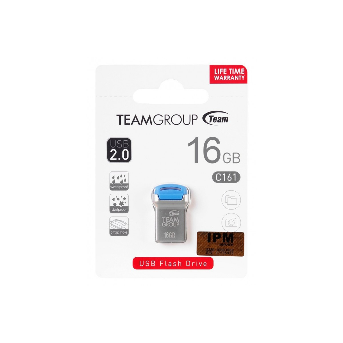 Clé USB 2.0 TeamGroup C161 / 16 Go / Silver & Bleu