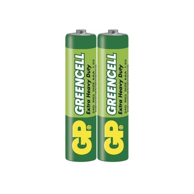 2X PILES AAA GP GREENCELL R03 EXTRA HEAVY DUTY 1.5V