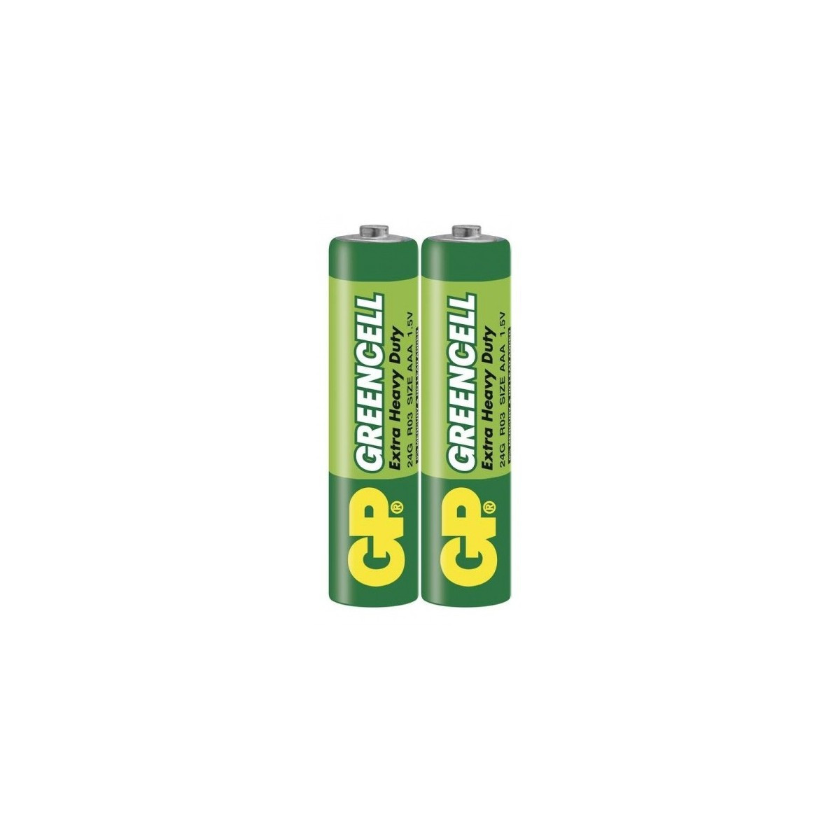 2X PILES AAA GP GREENCELL R03 EXTRA HEAVY DUTY 1.5V