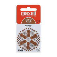 6x Piles Maxell Hearing Aid 312 pour appareils auditifs