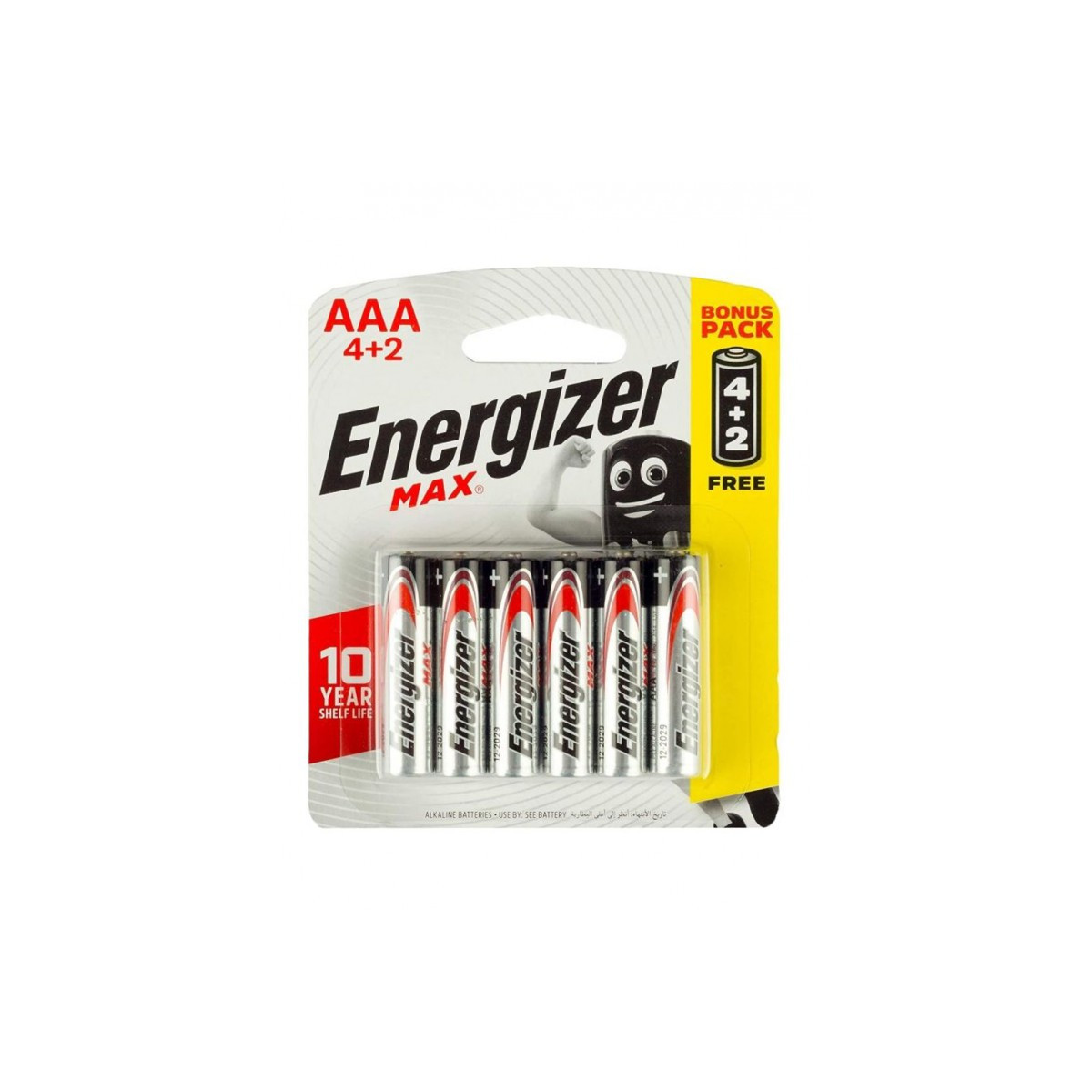 6x Piles Energizer Max E92