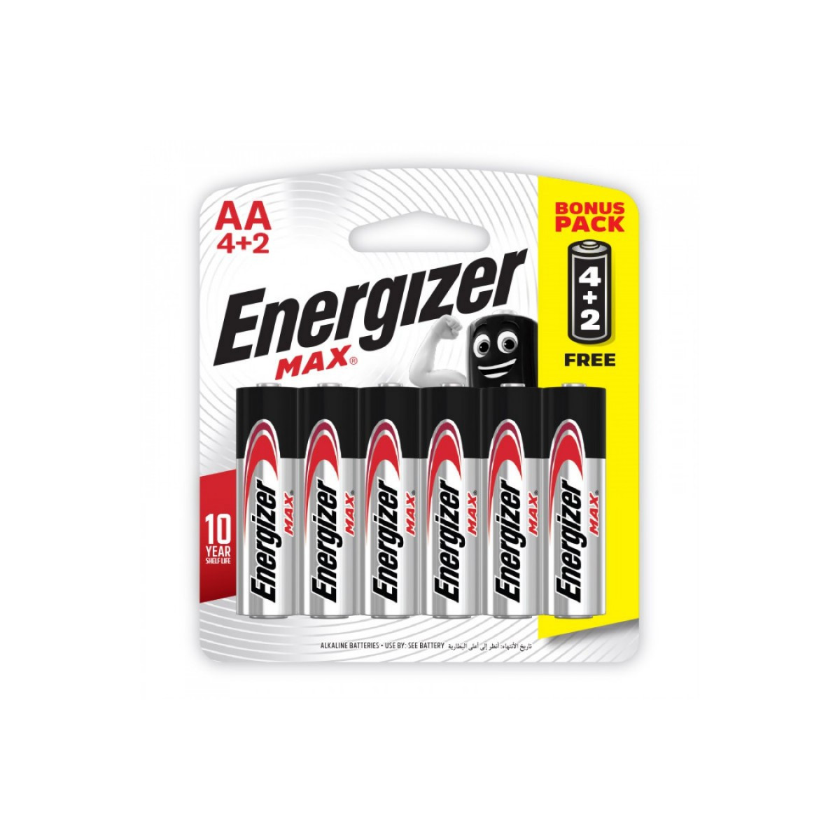 6x Piles Energizer Max E91