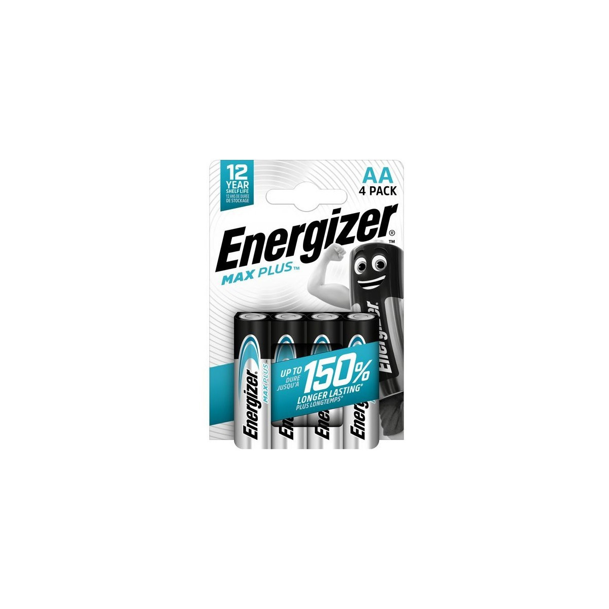 4x Piles alcalines Energizer Max Plus AA 1.5V