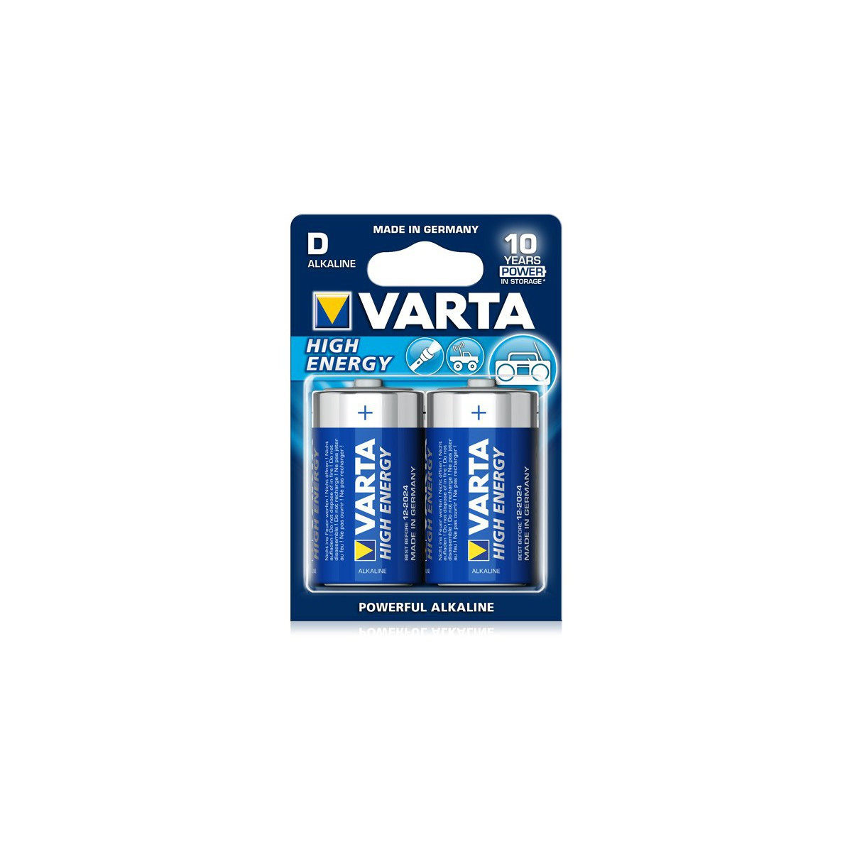 2x Piles D Varta High Energy LR20 BP2