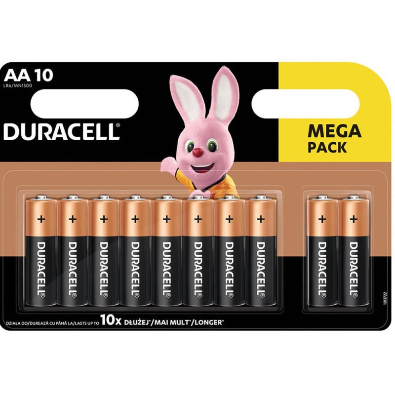 10x Piles DURACELL Plus Power AA