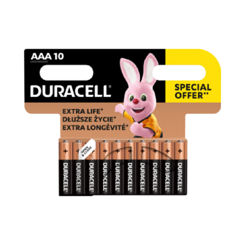 10x Piles DURACELL Plus Power AAA