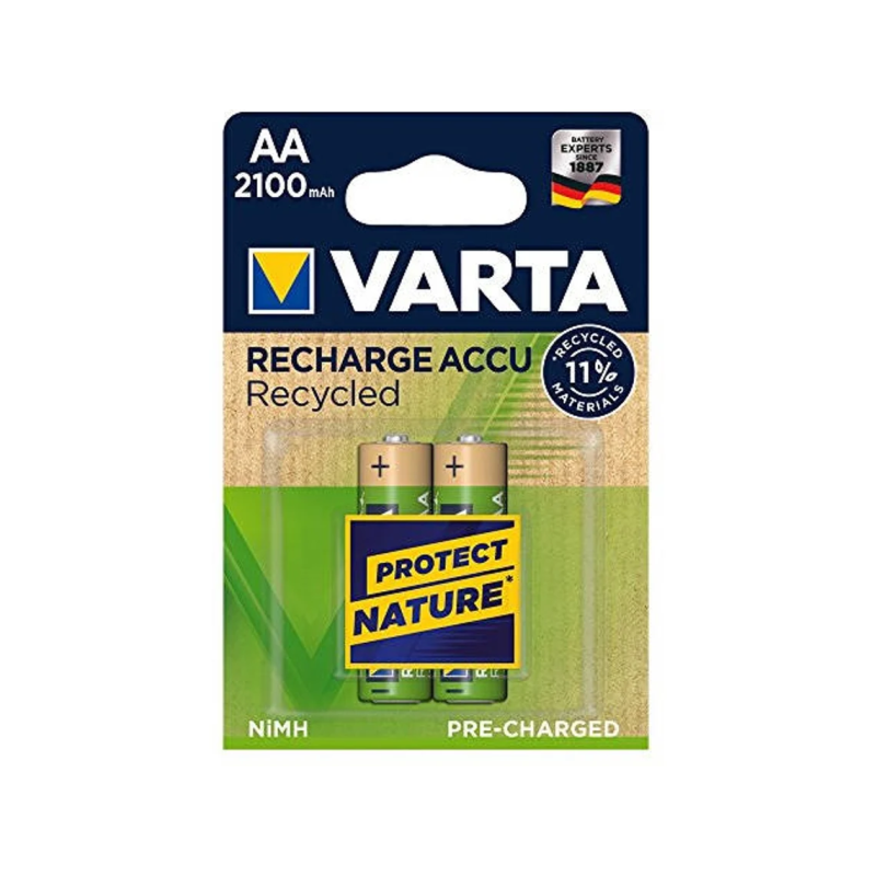 2x Piles AA Varta Rechargeable LR6 BP2 2100mAh