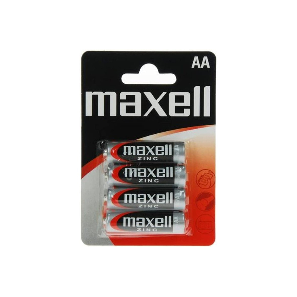 4x Piles Zinc AA MAXELL R6 BLISTER LR6