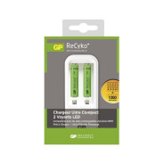 CHARGEUR DES PILES GP ULTRA COMPACT 2 VOYANTS LED / 650 MAH