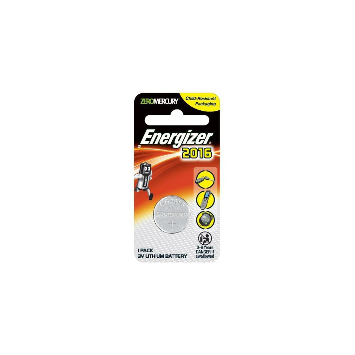 Pile Energizer CR2016 Lithium 3V