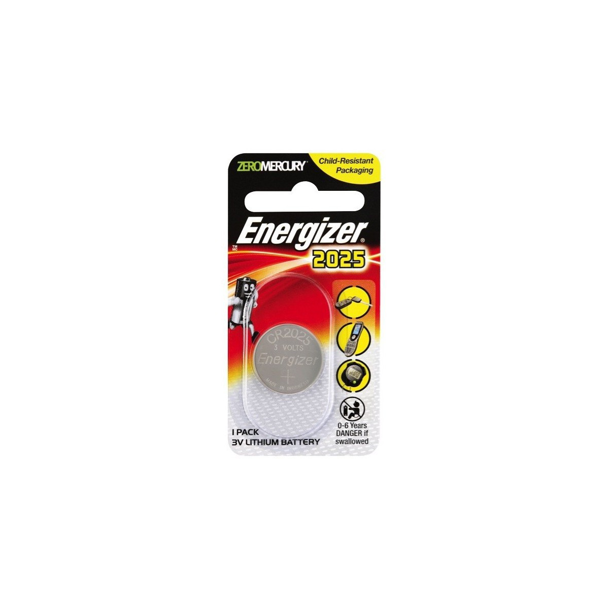 Pile Energizer CR2025 Lithium 3V