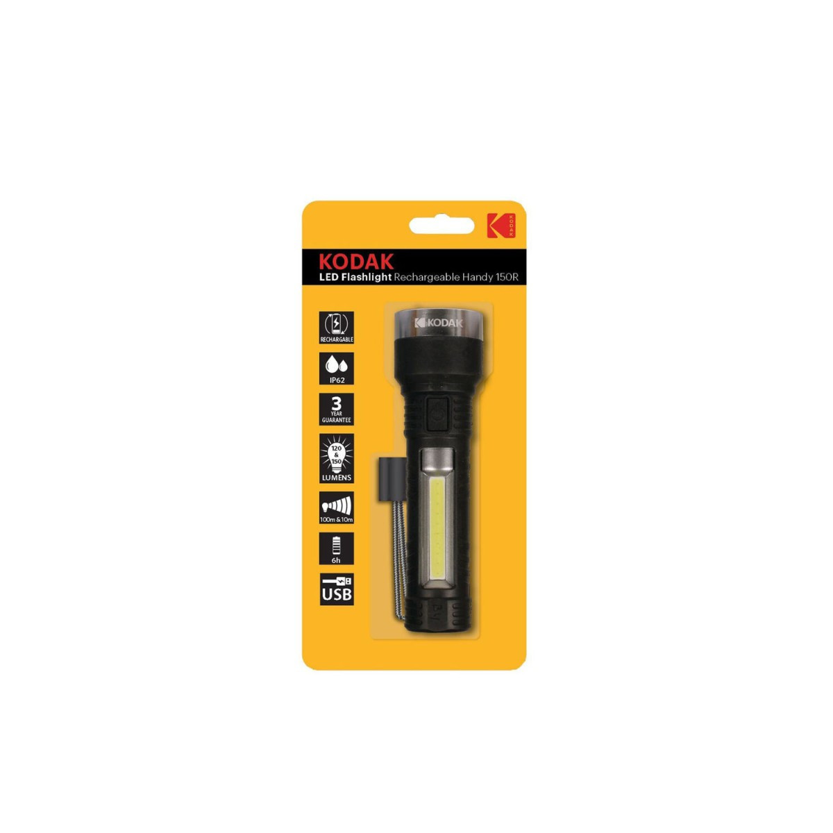 Torche KODAK LED FLashlight rechargeable Handy 150R