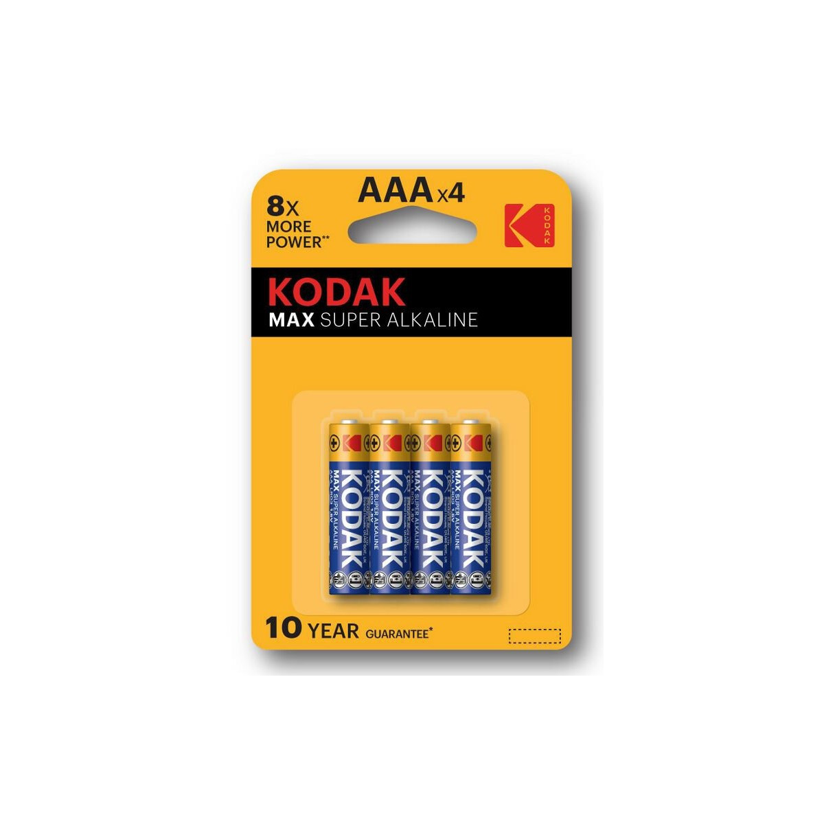 4x Piles Kodak Max Super Alkaline AAA