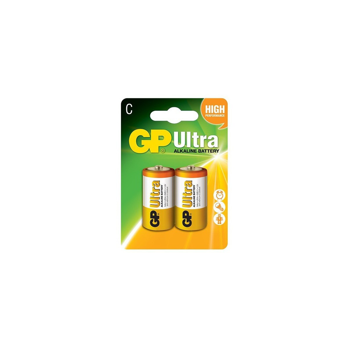 2x Piles GP Ultra Alcaline C LR14