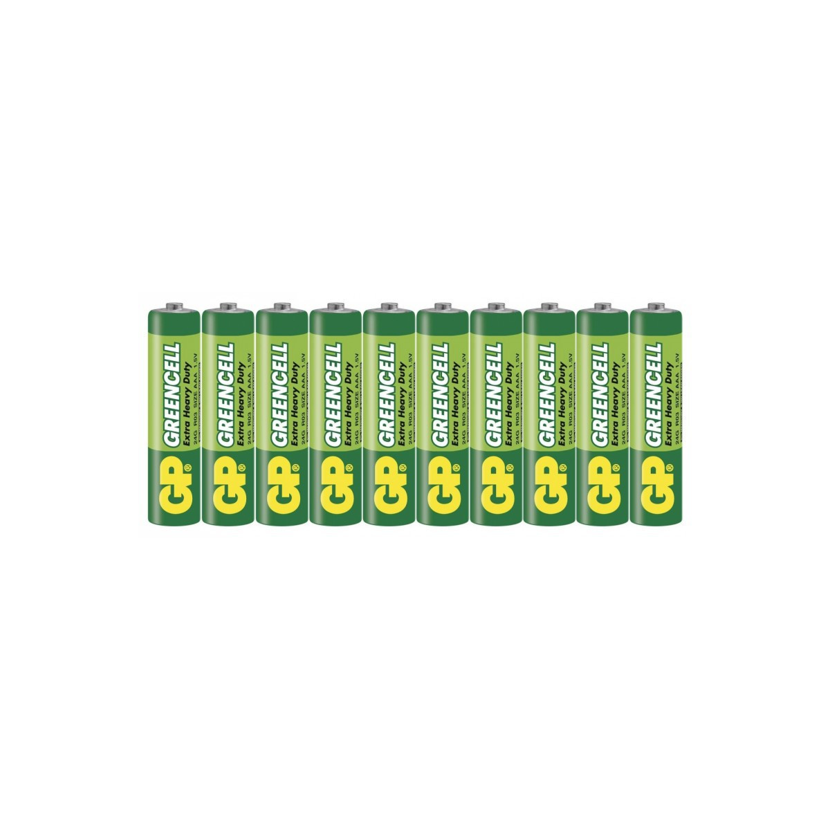 10x Piles AAA GP Greencell Extra Heavy Duty / R03 / 1.5V