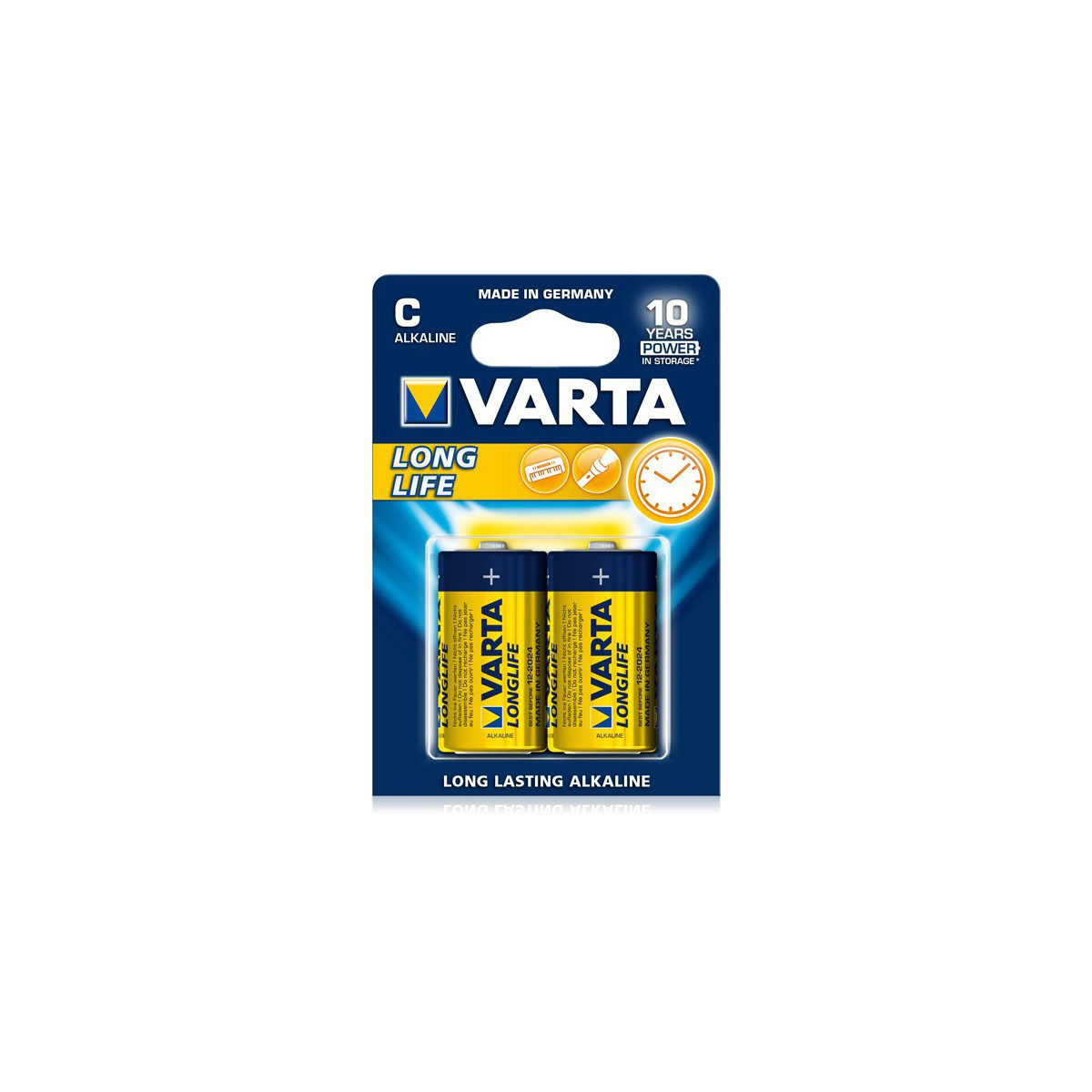 2x Piles C Varta LongLife LR14 BP2