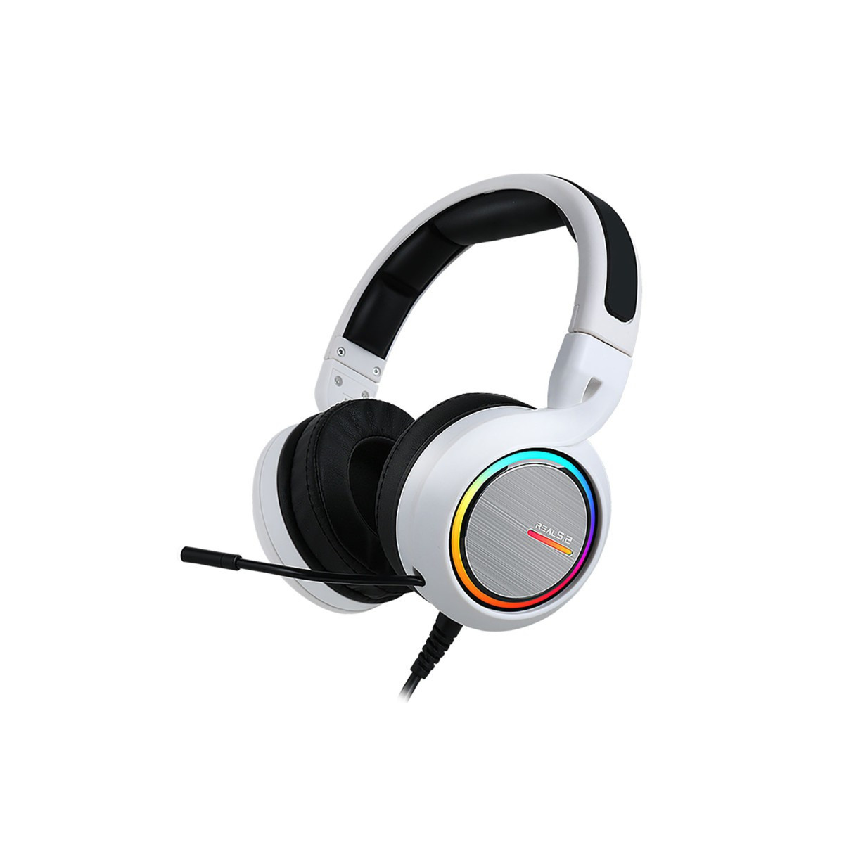 Casque-Micro Gaming ABKONCORE B1000R Real 5.2 / Blanc / RGB