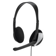 Casque-micro stéréo Hama “HS-P100” de bureau pour PC / Noir