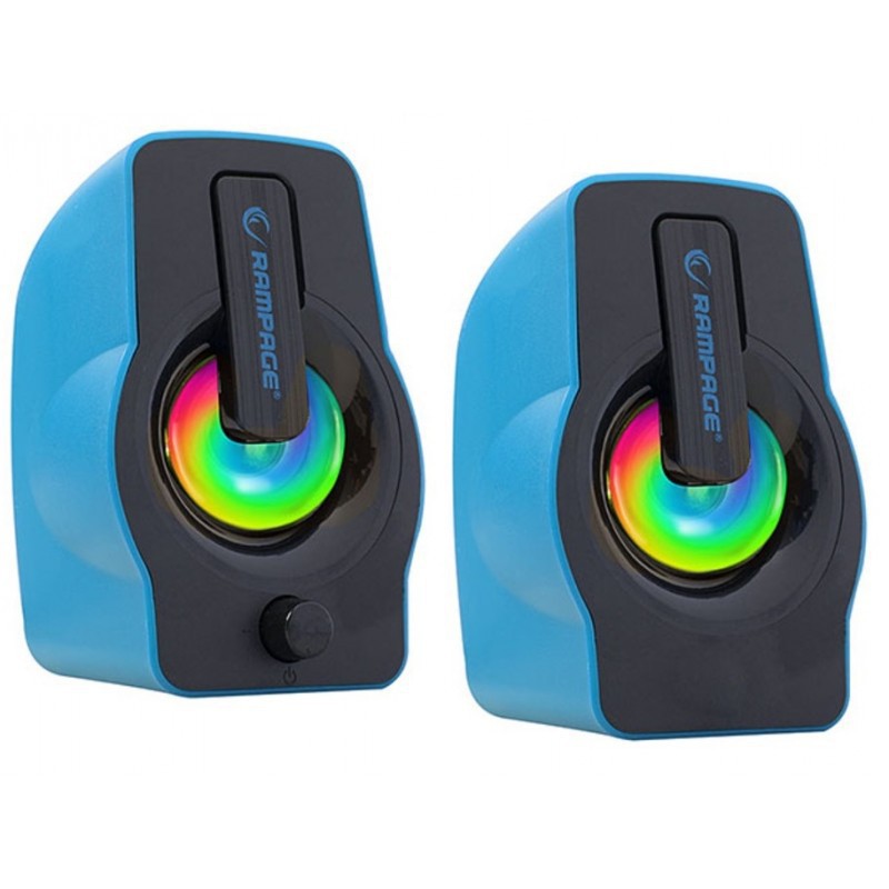 Haut Parleur USB Rampage 2.0 RMS-G7 / 6W / Bleu