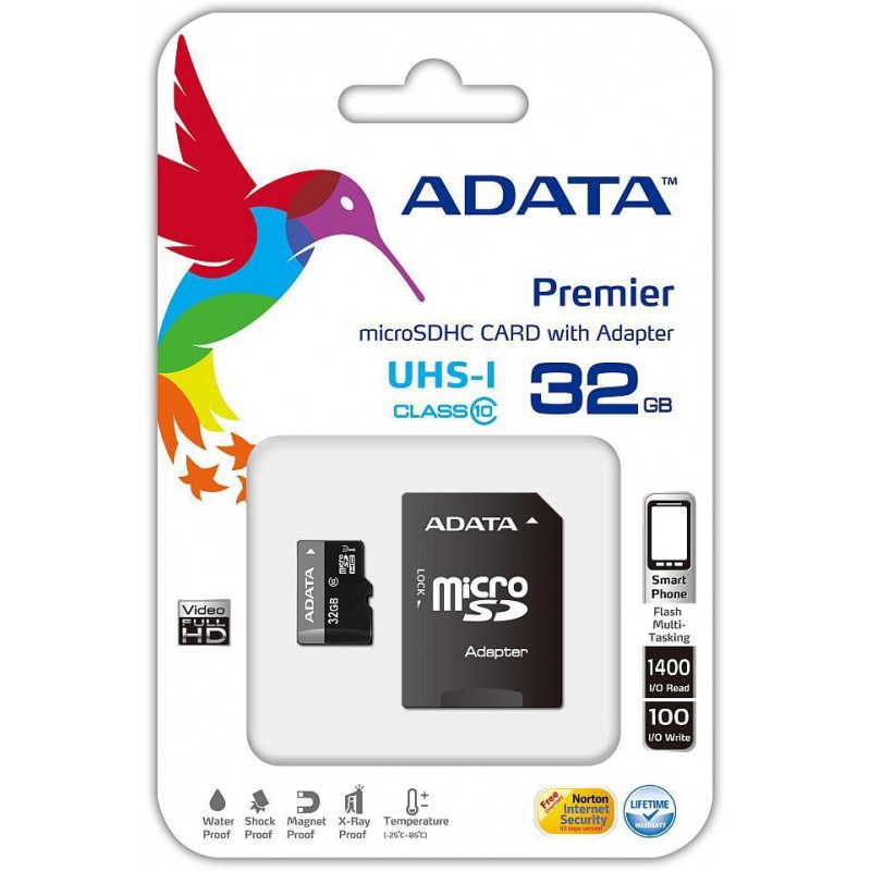 Carte Mémoire Micro SD 32 Go UHS-I Class 10 avec adaptateur