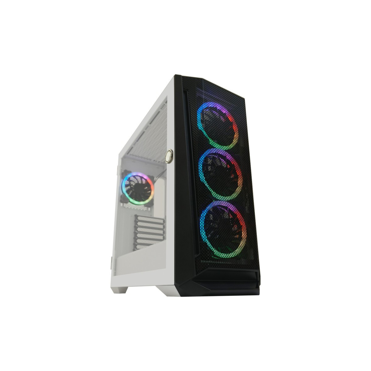 Boîtier Gamer LC-POWER Gaming 805BW Holo-1_X ATX Midi-Tour / Blanc