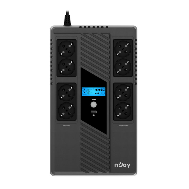 Onduleur Inline NJoy Token 800 / 480 W / 8 Prises