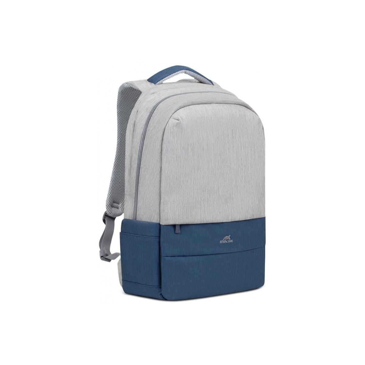 Sac à dos antivol pour pc portable 17.3″ RivaCase 7567 / Gris et Bleu