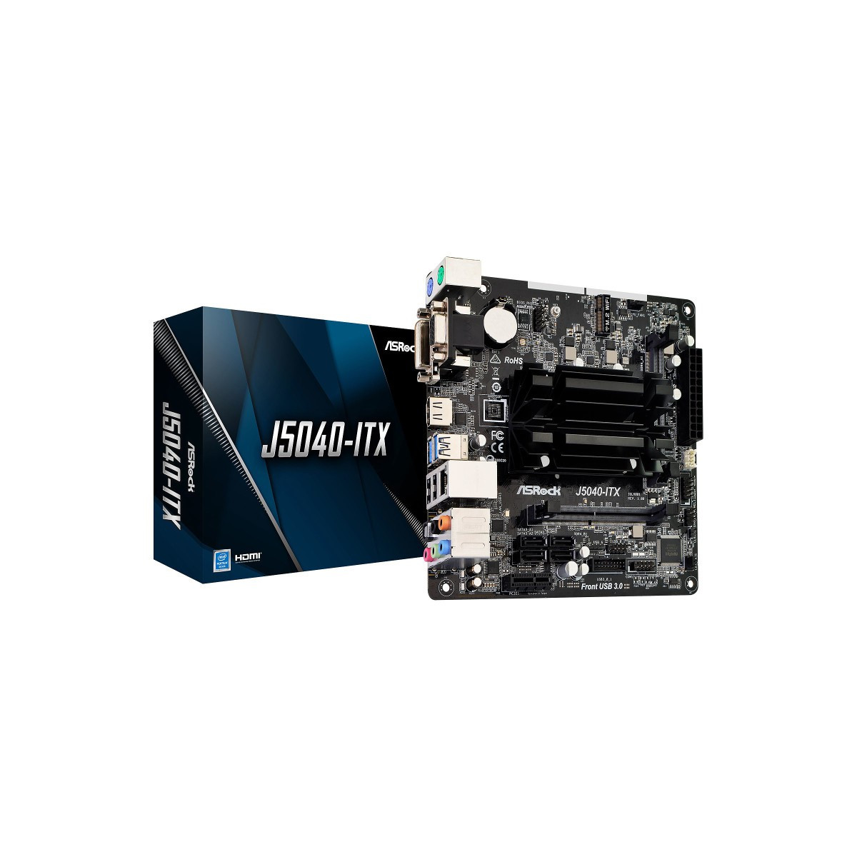 Carte mère ASRock J5040-ITX avec processeur Intel Pentium Silver J5040