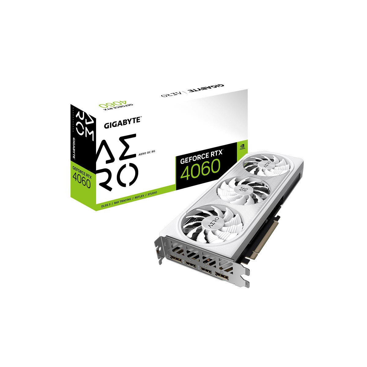 CARTE GRAPHIQUE GIGABYTE AERO RTX 4060 TRIPLE FANS OC / 8G GDDR6