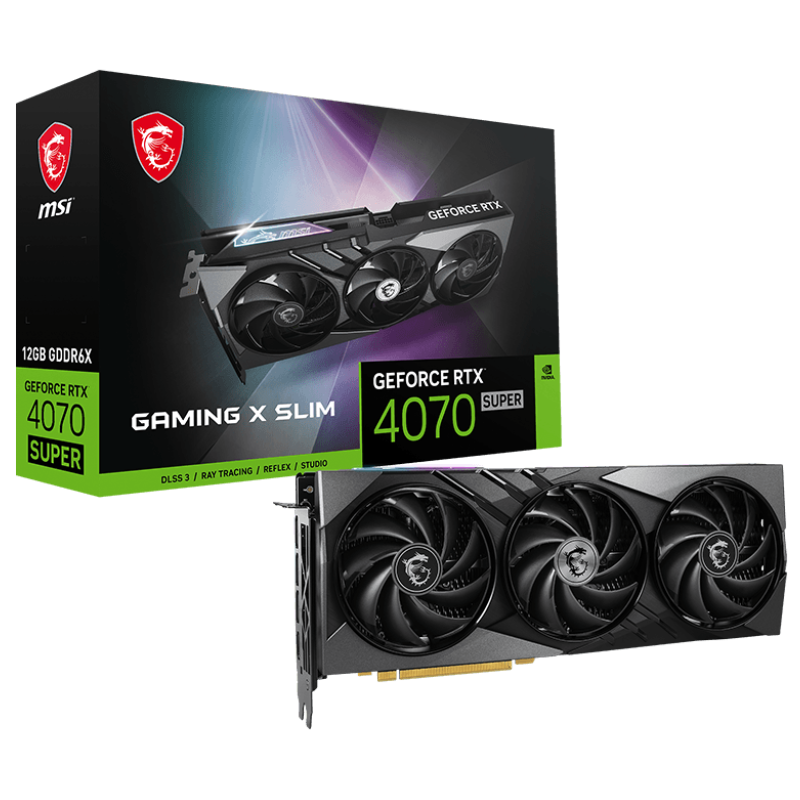 Carte graphique MSI NVIDIA GeForce RTX 4070 SUPER GAMING X SLIM / 12G GDDR6X