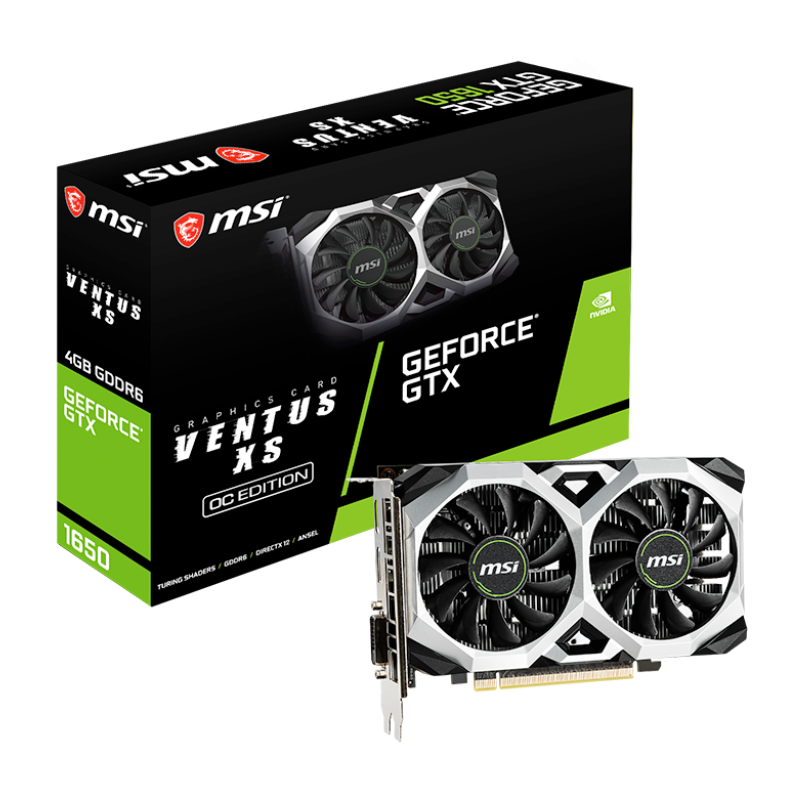 Carte Graphique MSI GeForce GTX 1650 D6 VENTUS XS OC / 4 Go GDDR6