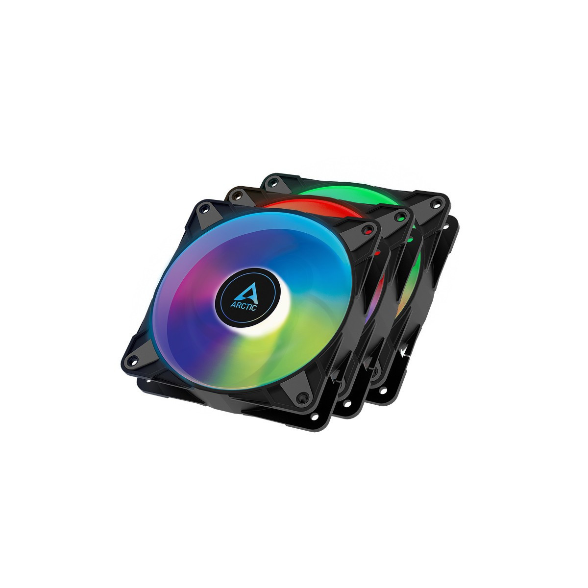 3x Ventilateur de boîtier pour Gamer Arctic P12 PWM PST A-RGB 0dB